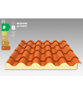 Pannello Coibentato Isopan 200x100 rosso siena